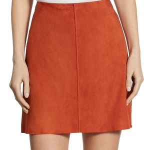 Theory Genuine Suede Mini Irenah Skirt Size 6